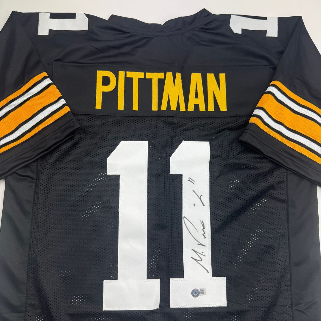 Autographed/Signed Michael Pittman Jr. Pittsburgh Black Jersey BAS COA