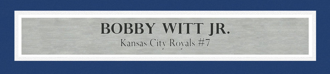 Kansas City Royals Bobby Witt Jr. Signed Framed Blue Nike Jersey BAS Witness