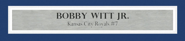 Kansas City Royals Bobby Witt Jr. Signed Framed Blue Nike Jersey BAS Witness