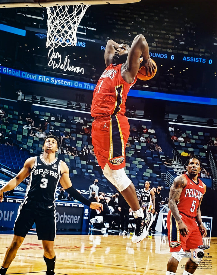 Zion Williamson Signed Framed 16x20 Photo New Orleans Pelicans Fanatics Holo