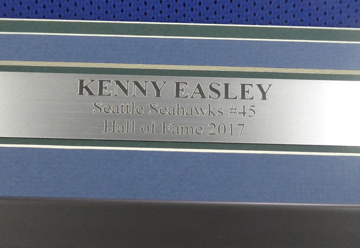 Seattle Seahawks Kenny Easley Signed Framed Blue Jersey MCS Holo