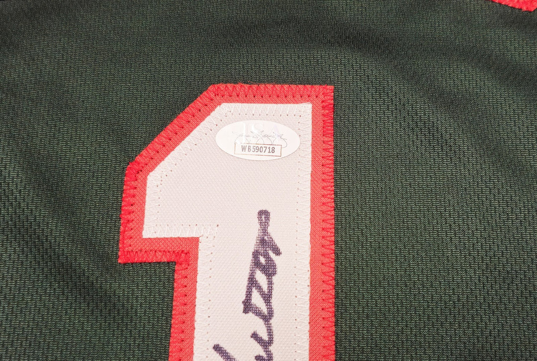 Milwaukee Bucks Oscar Robertson Autographed Signed Green Jersey JSA