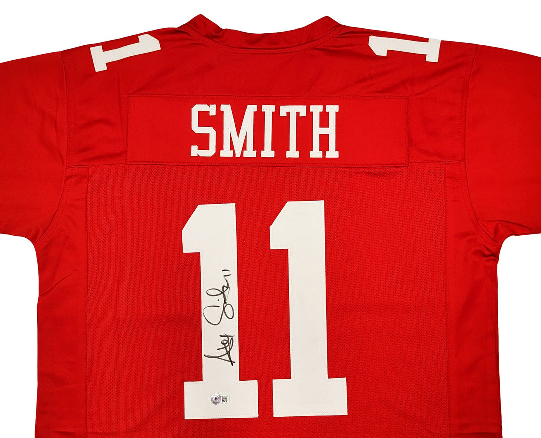 San Francisco 49ers Alex Smith Signed Red Jersey Beckett Witness