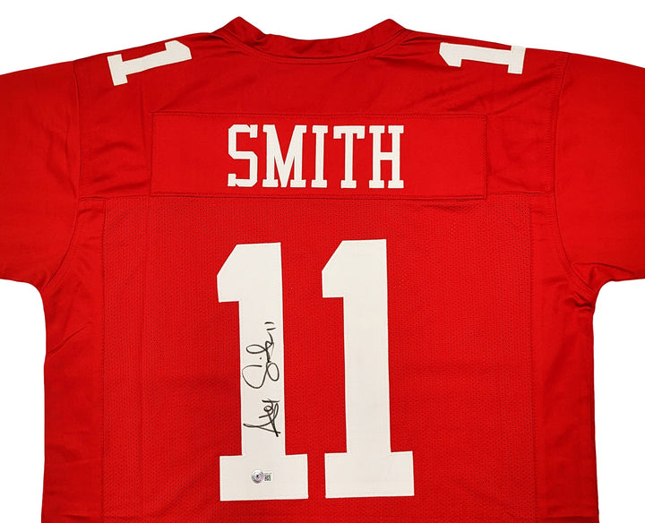 San Francisco 49ers Alex Smith Signed Red Jersey Beckett Witness
