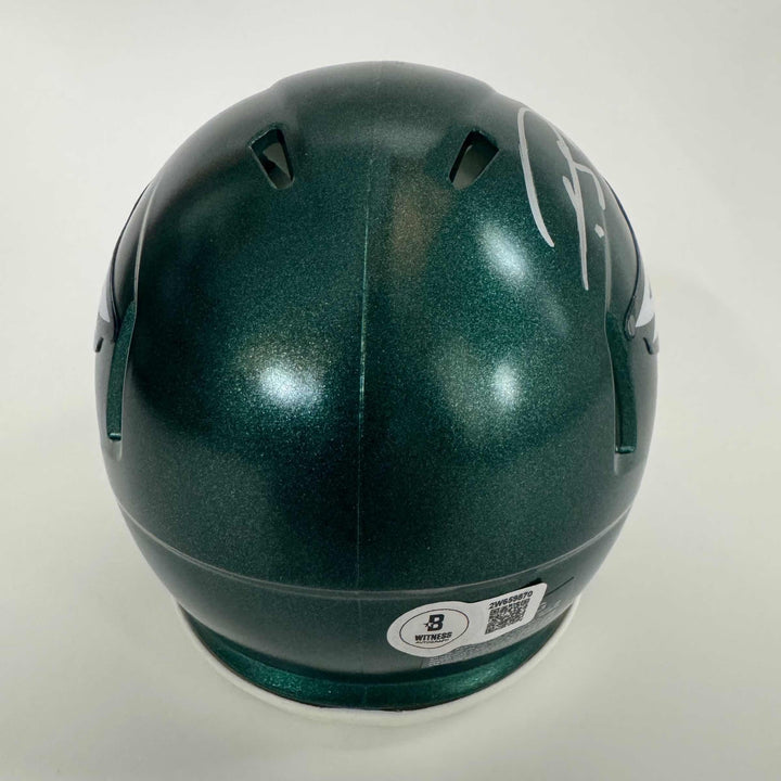 Autographed/Signed Darius Slay Jr. Eagles Mini Football Helmet Beckett BAS COA
