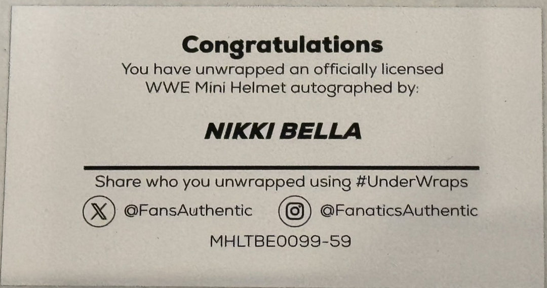 Nikki Bella Signed Riddell Wrestlemania 42 Mini Helmet LE /25 Auto Fanatics COA