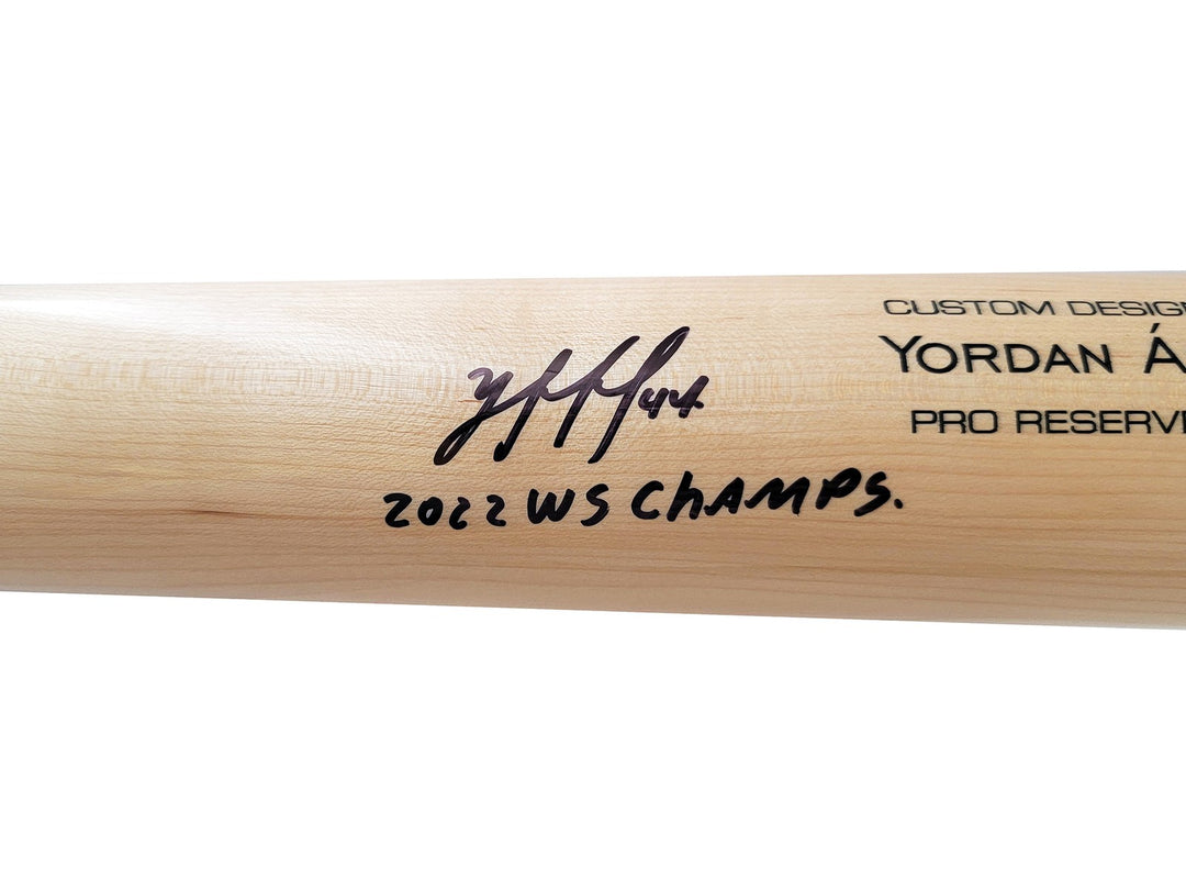 Yordan Alvarez Auto Blonde Victus Player Model Bat Astros 2022 WS Champs Beckett