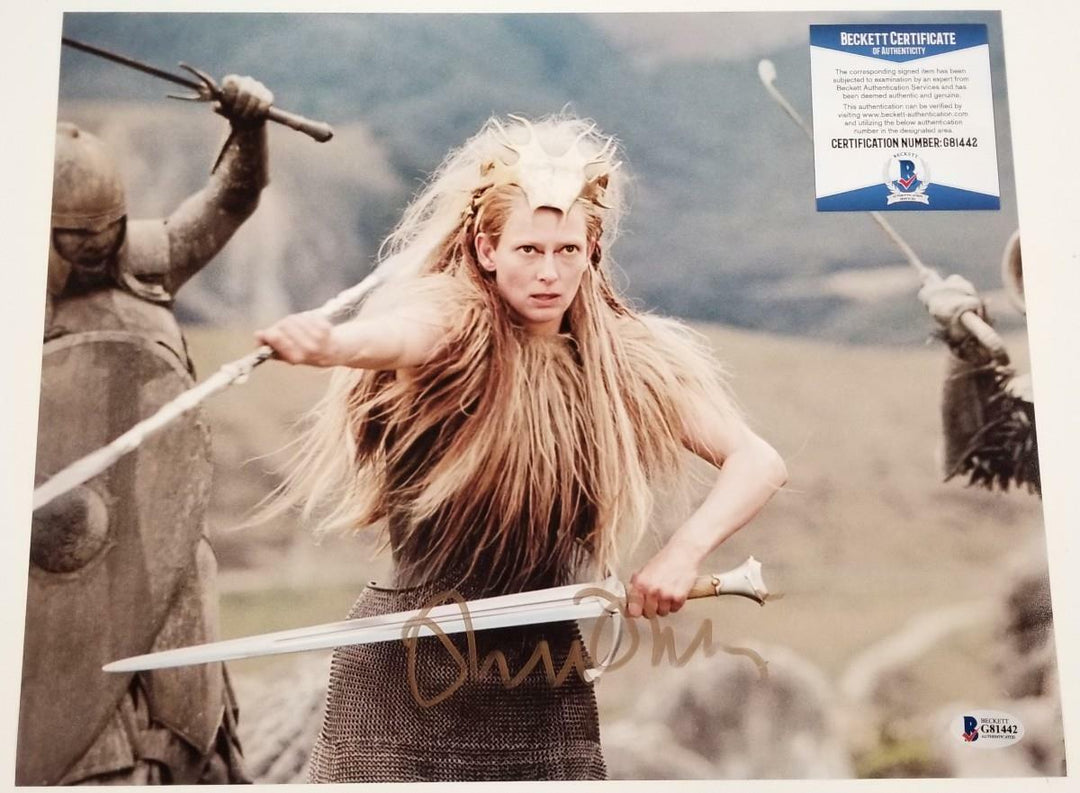 Tilda Swinton signed Narnia 11x14 Photo White Witch Autograph ~ Beckett BAS COA