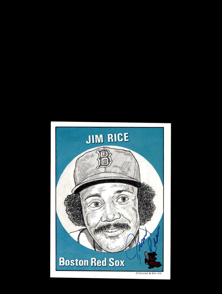 Jim Rice PSA DNA Coa Signed 5x7 1983 O'Connell Son Ink Autograph
