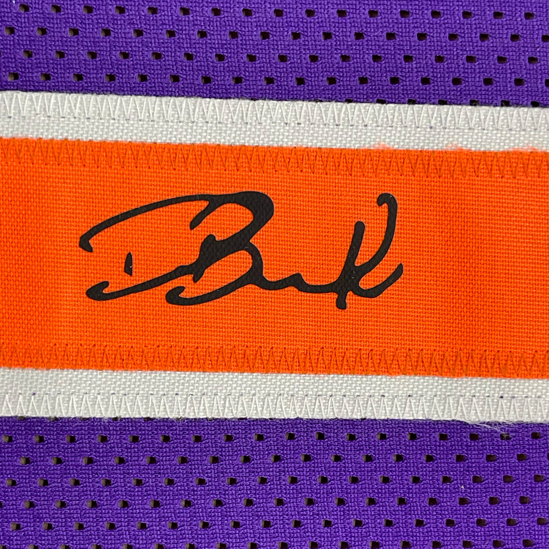 Framed Facsimile Autographed Devin Booker 33x42 Purple Reprint Laser Auto Jersey