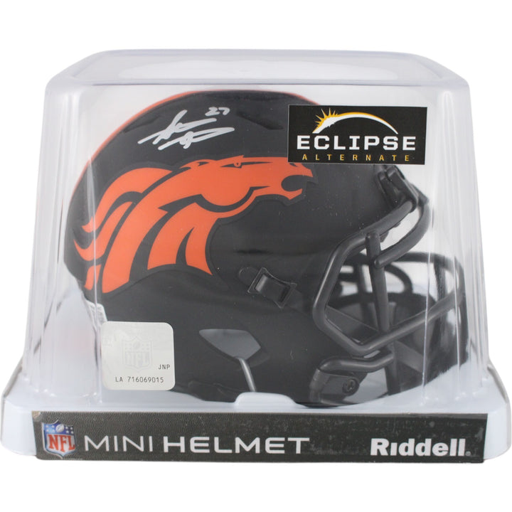 Steve Atwater Autographed Denver Broncos Eclipse Mini Helmet Beckett 49073