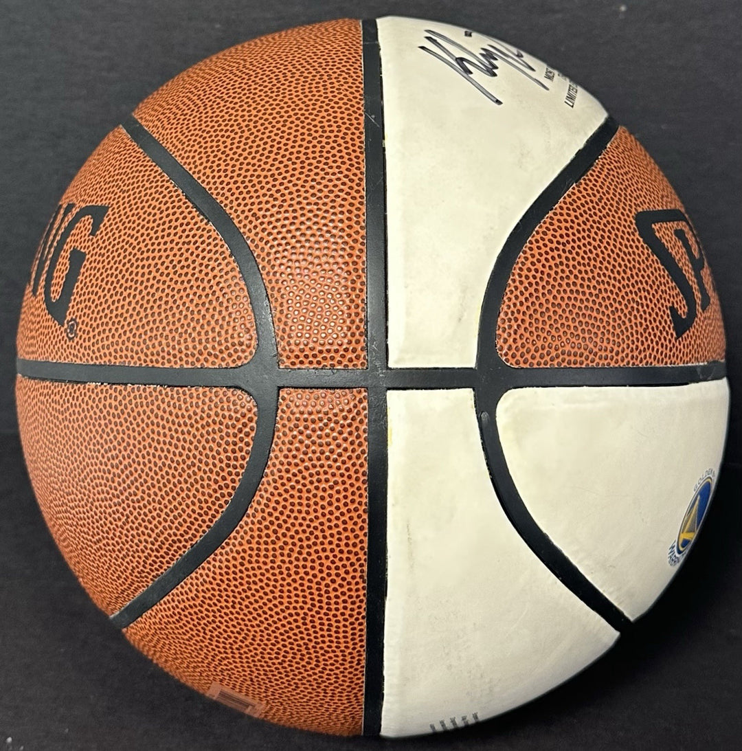 Klay Thompson Signed Spalding Basketball Warriors Record 73-9 Autograph LE COA