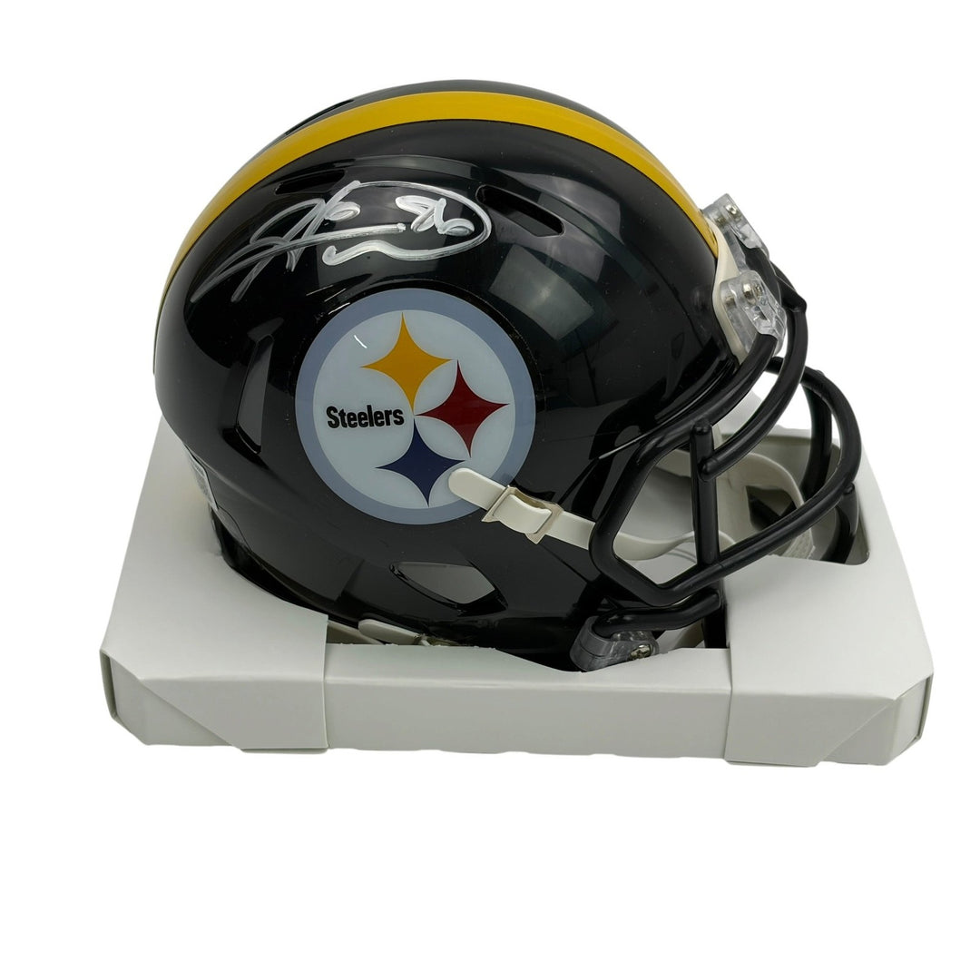 Autographed/Signed Hines Ward Pittsburgh Steelers Mini Helmet Beckett B