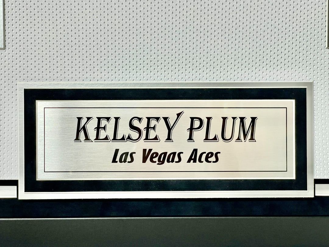 Kelsey Plum Signed Las Vegas Aces Jersey Framed BAS COA Autograph Champions