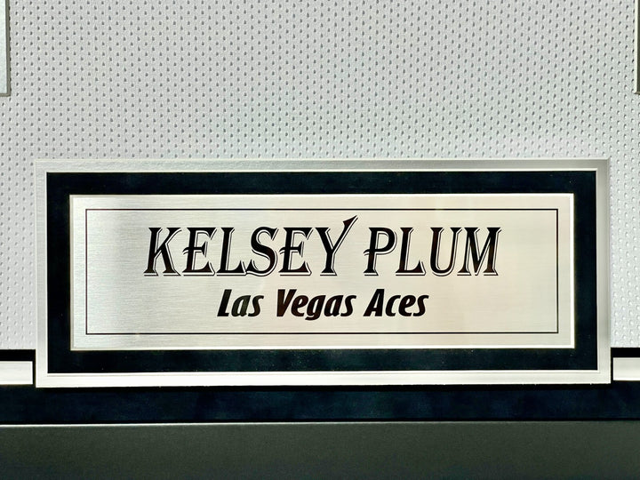 Kelsey Plum Signed Las Vegas Aces Jersey Framed BAS COA Autograph Champions