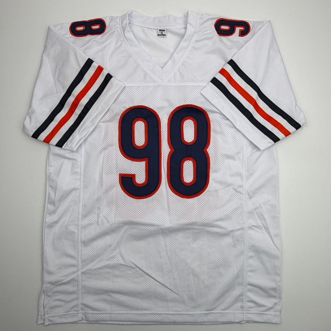 Autographed/Signed Montez Sweat Chicago White Football Jersey PSA/DNA COA