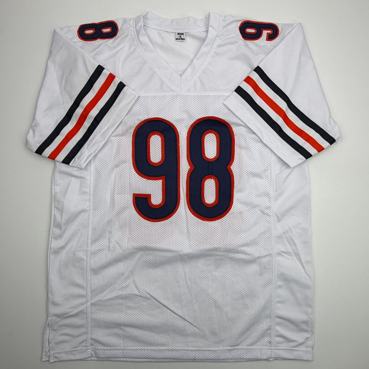Autographed/Signed Montez Sweat Chicago White Football Jersey PSA/DNA COA