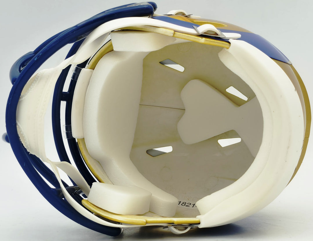 Davante Adams Signed Los Angeles Rams Flash Yellow Speed Mini Helmet Beckett BAS