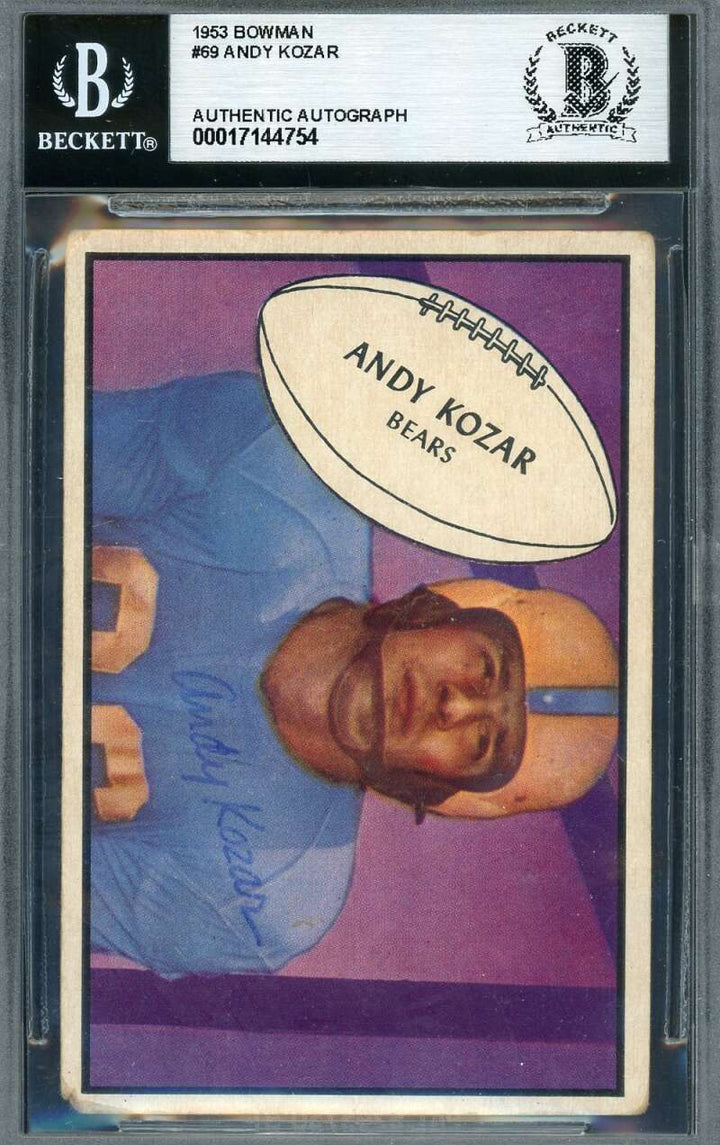 Andy Kozar Beckett BAS Signed 1953 Bowman Autograph