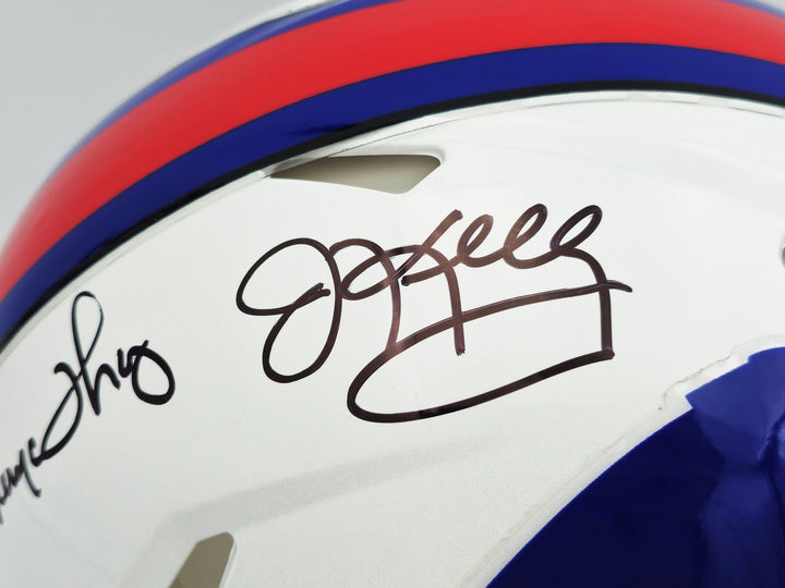 Jim Kelly, Thurman Thomas Andre Reed Auto Bills Greats White FS Authentic Helmet