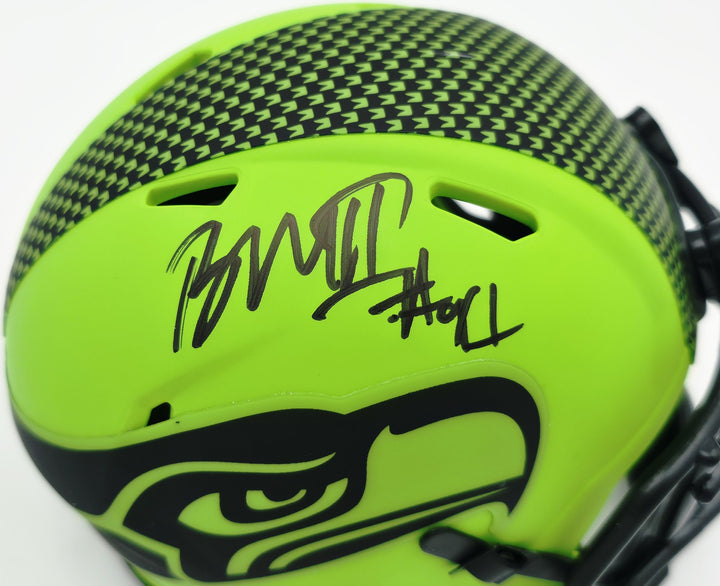 Byron Murphy II Signed Seattle Seahawks Rave Green Speed Mini Helmet MCS Holo
