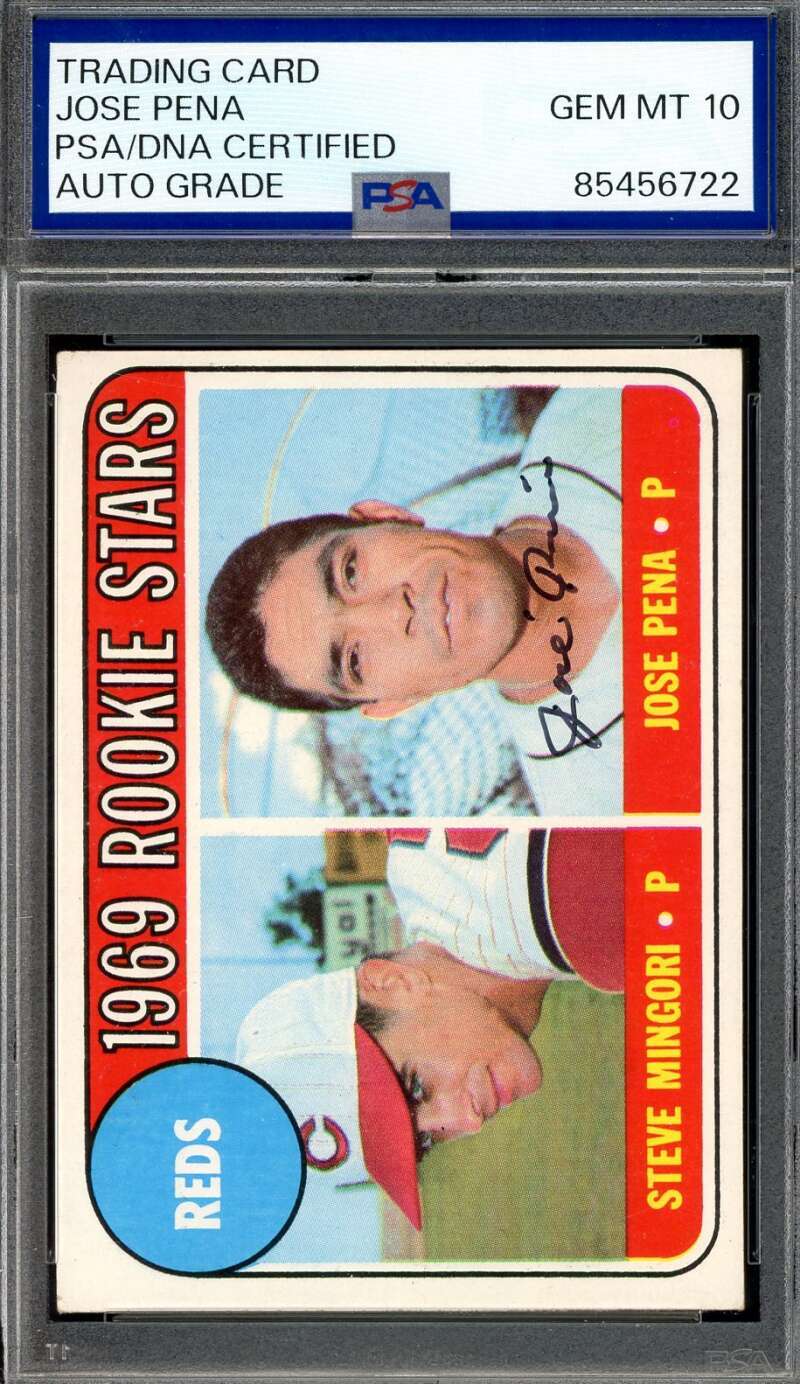 Jose Pena Gem Mint 10 PSA DNA Signed 1969 Topps Rookie Autograph