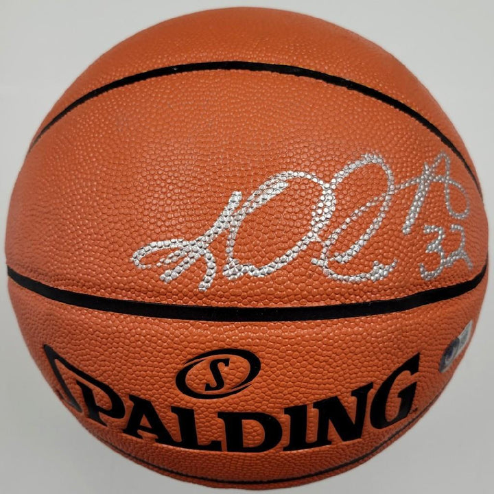 Karl Malone signed I/O Replica Spalding Basketball Jazz (D) ~ Beckett BAS Holo