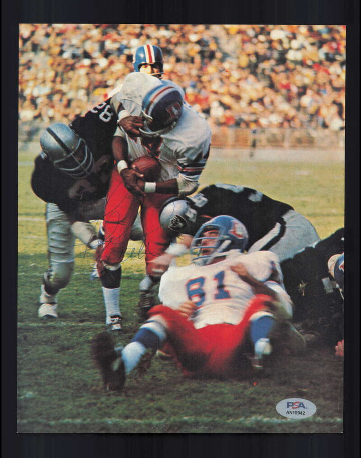 Floyd Little PSA DNA Signed  Vintage 8x10 Photo Autograph Broncos