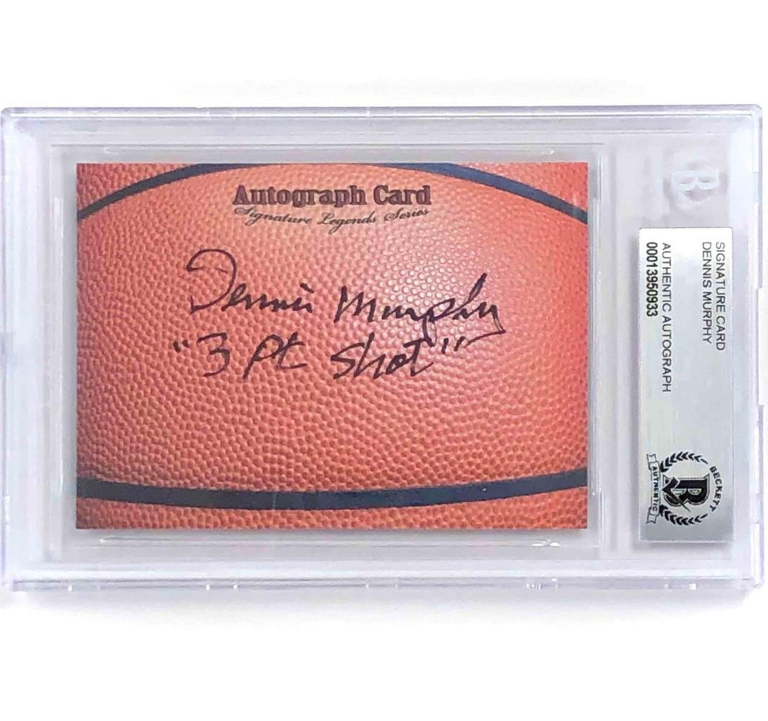 ABA founder Dennis Murphy "3 Pt Shot" inscription signed Basketball Card BAS BGS