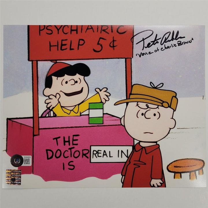 Peter Robbins signed 8x10 photo Voice of Charlie Brown ~ Beckett BAS Holo