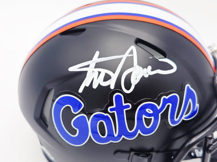 Steve Spurrier Auto Florida Gators Black 23 Alternate Speed Mini Helmet Beckett