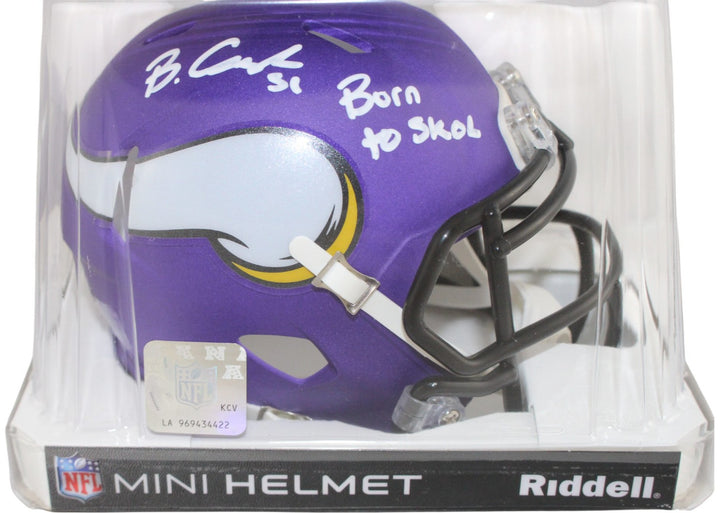 Blake Cashman Autographed Minnesota Vikings Mini Helmet Skol Beckett 52798