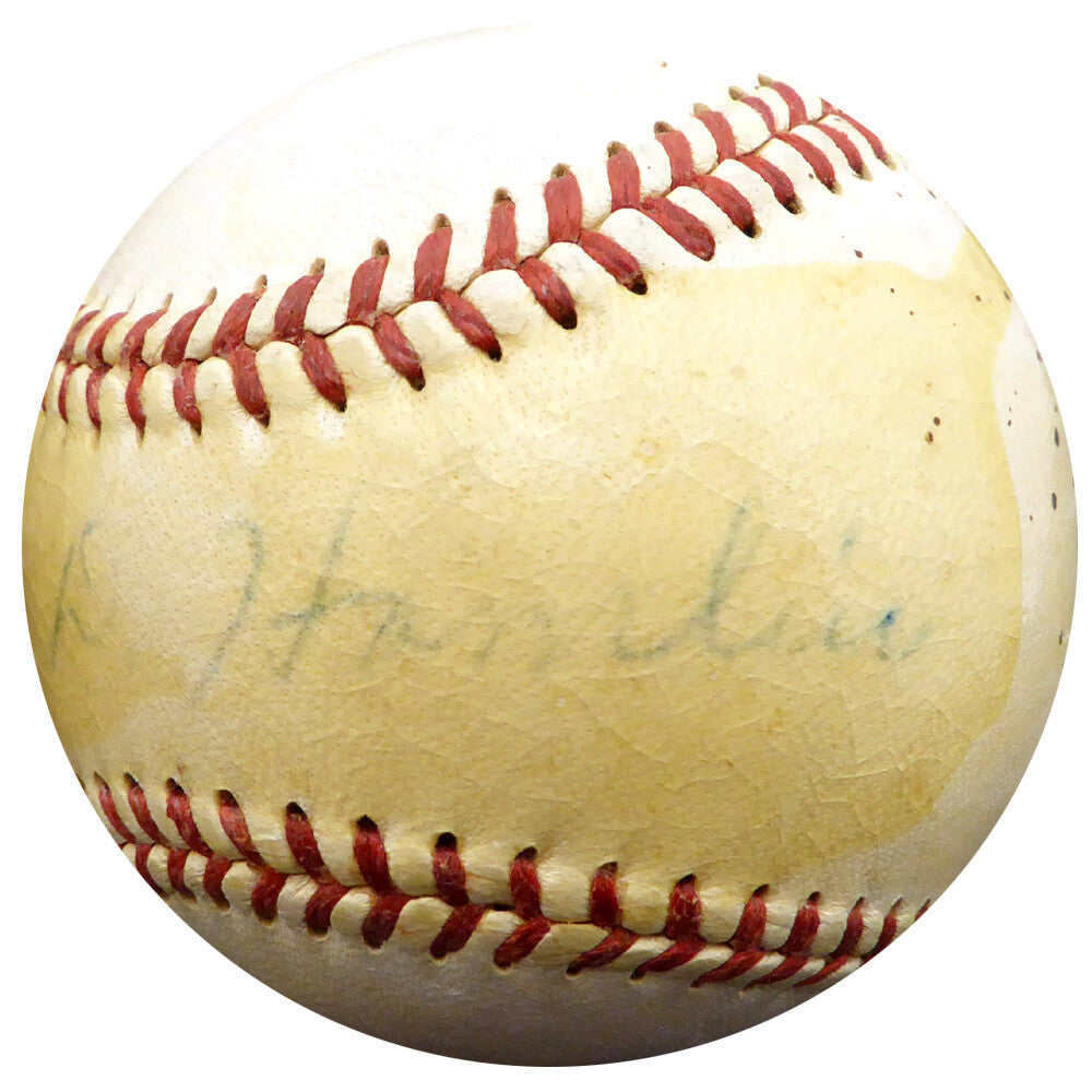 Luke Hamlin Auto Official Warren Giles NL Baseball Dodgers, Tigers Beckett