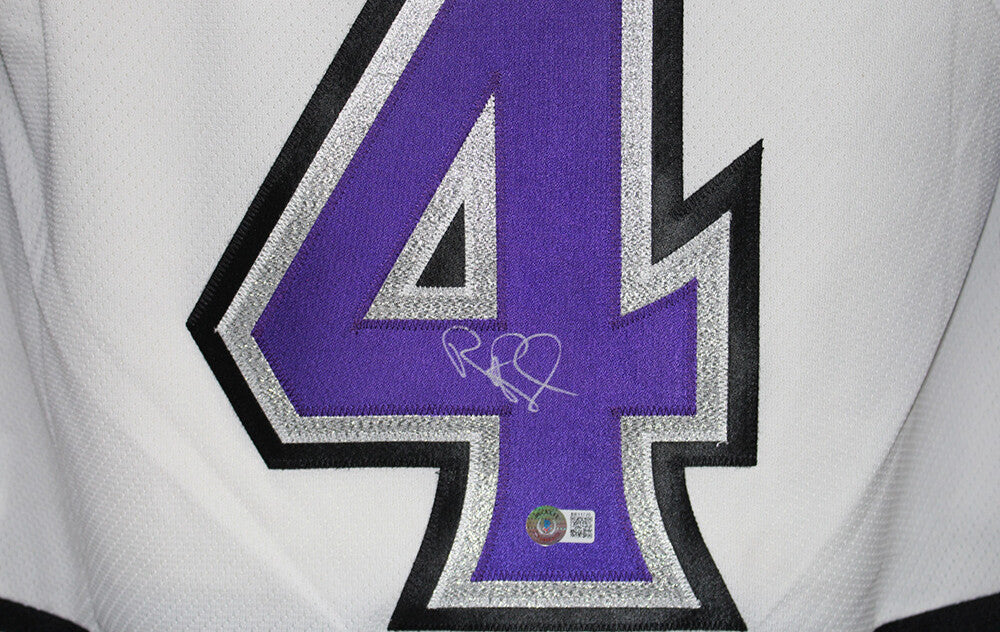 Rob Blake Autographed Los Angeles Kings White Sz. L Replica Jersey Beckett 35806