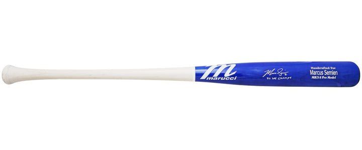 Marcus Semien Auto Blue Marucci Player Model Baseball Bat Rangers WS Champ BAS