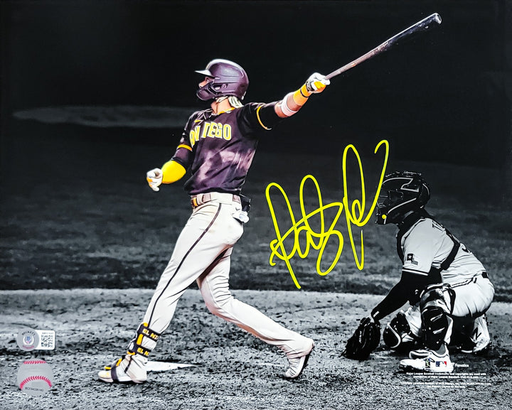 Fernando Tatis Jr. Signed 11x14 Photo Padres Spotlight In Yellow Beckett