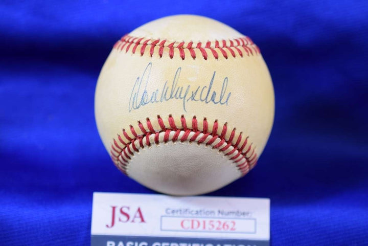 Don Drysdale JSA COA Autograph ONL Feeney National League Signed Baseball