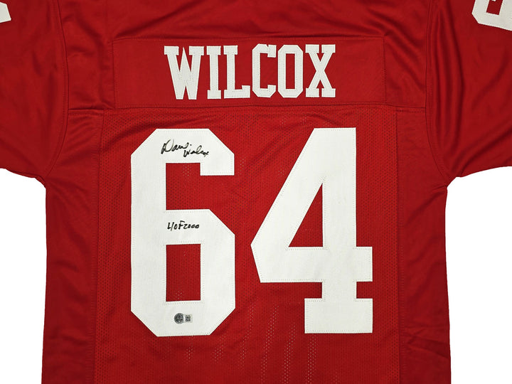 San Francisco 49ers Dave Wilcox Signed Red Jersey "HOF 2000" Beckett