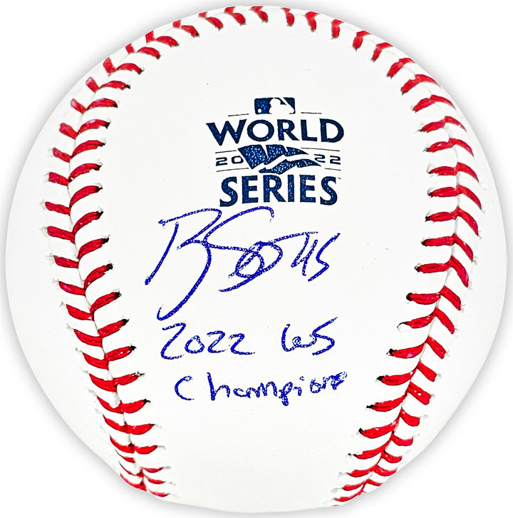 Ryne Stanek Auto Official 2022 WS MLB Baseball Astros 2022 WS Champs Beckett Wit