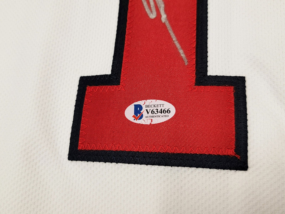 Braves Ronald Acuna Jr Auto White Majestic Authentic Cool Base Jersey 52 Beckett