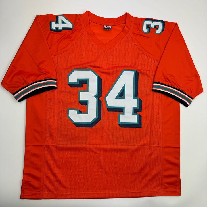 Autographed/Signed RICKY WILLIAMS Miami Orange Football Jersey JSA COA Auto