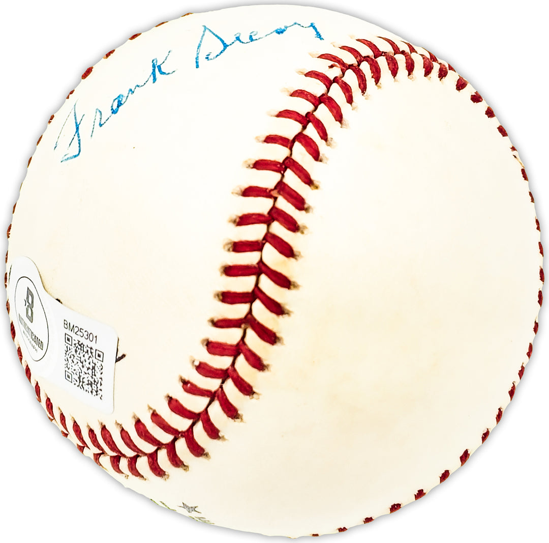 Frank Secory Autographed Signed NL Baseball Yankees, Cubs Beckett QR #BM25301