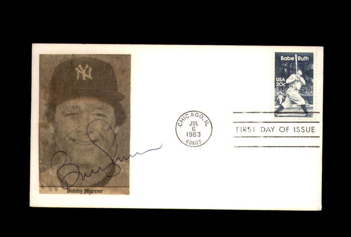 Bobby Murcer PSA DNA Signed FDC 1983 First Day Cover Cache Babe Ruth Autographed