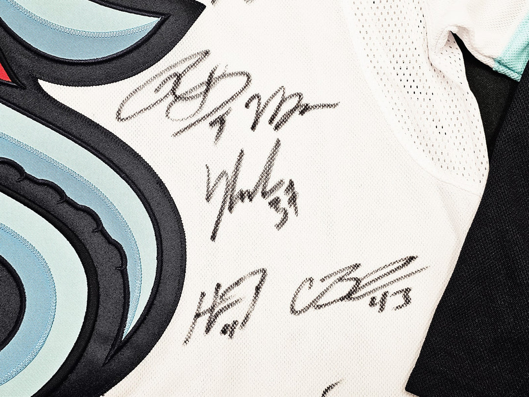 Seattle Kraken Inaugural Season Auto White Adidas Jersey 24 Sigs #/50 Fanatics