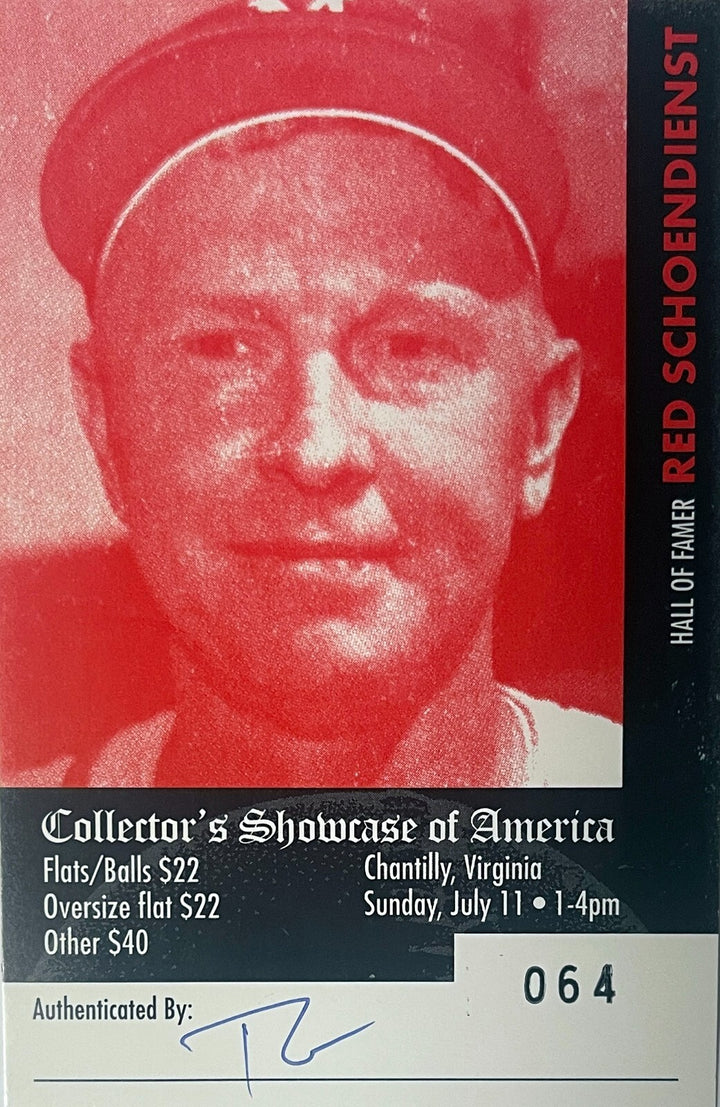 Red Schoendienst signed St. Louis Cardinals MLB 8x10 Photo Framed-COA/Ticket/HOF
