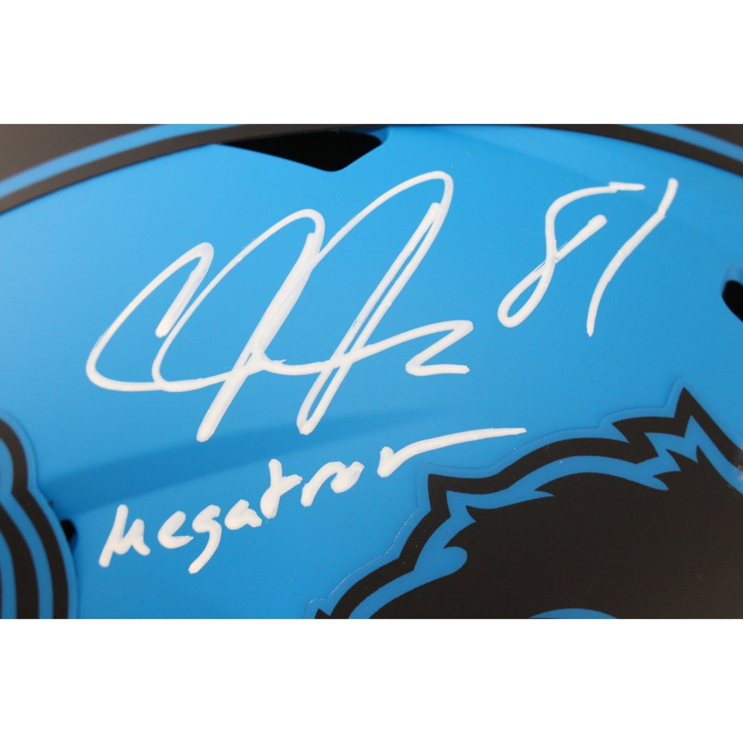 Calvin Johnson Autographed Detroit Lions F/S Rave Helmet Megatron Beckett 53594