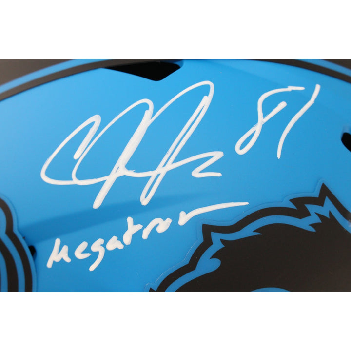 Calvin Johnson Autographed Detroit Lions F/S Rave Helmet Megatron Beckett 53594
