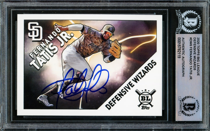 Fernando Tatis Jr. Signed 2020 Topps Big League Defensive Wizards Card #DW6 San