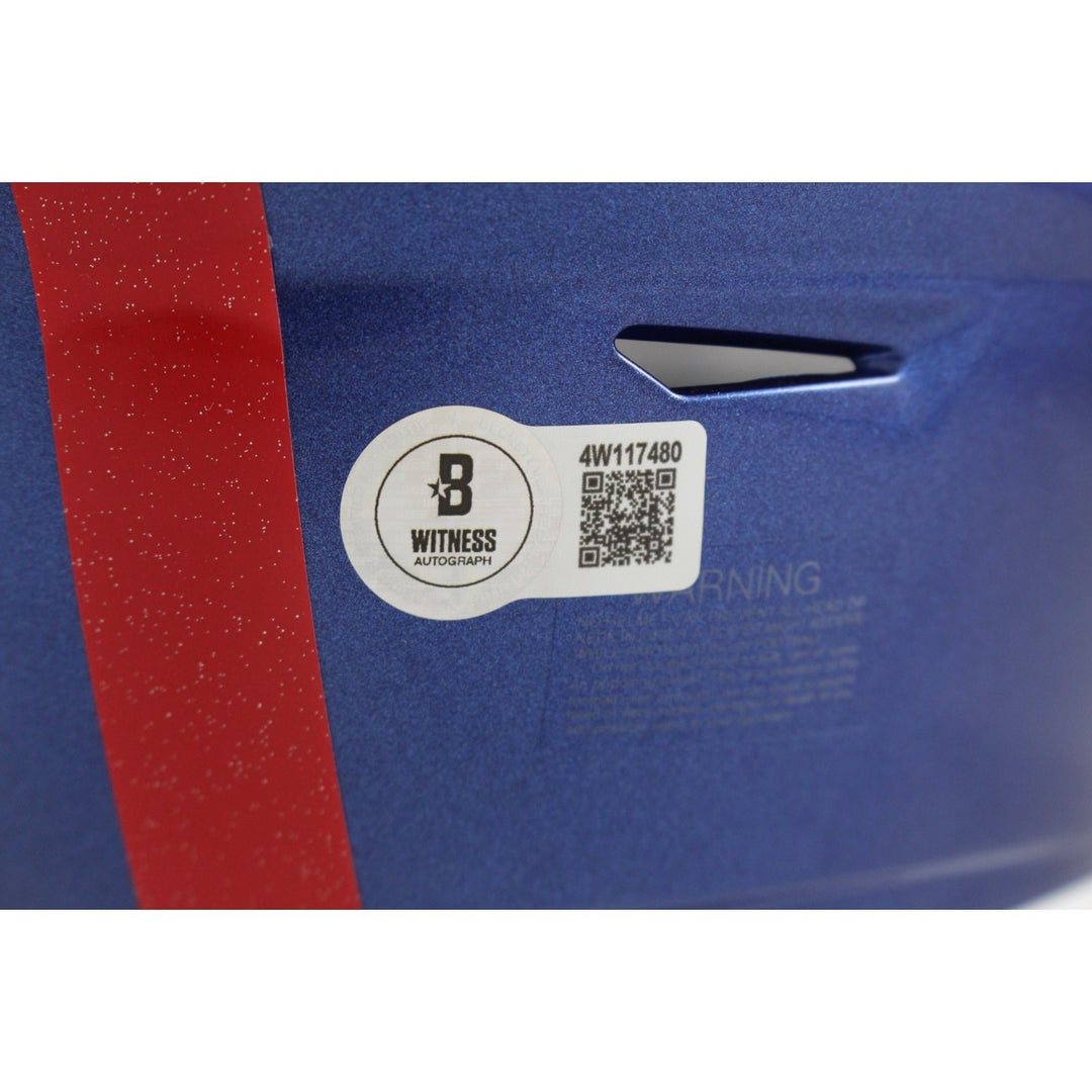 Lawrence Taylor Autographed New York Giants Mid-Size Midi Helmet Beckett 54051