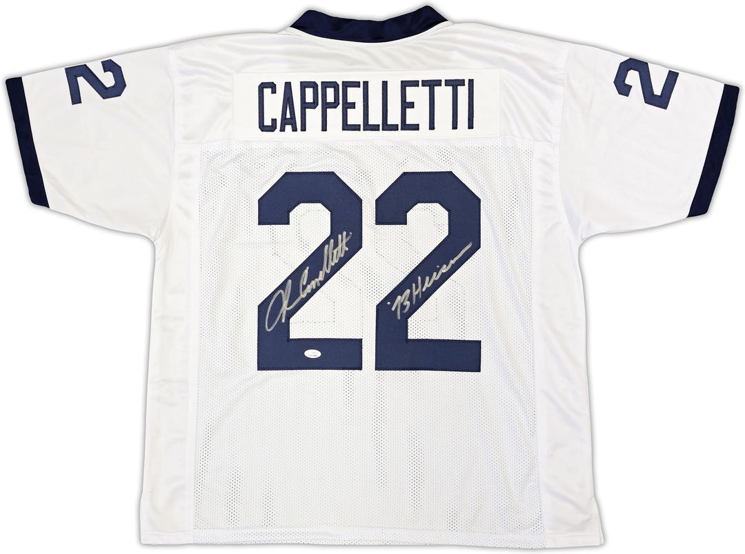 Penn State Nittany Lions John Cappelletti Signed White Jersey "73 Heisman" JSA